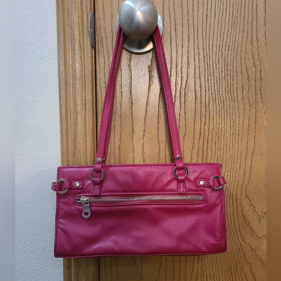 Wilsons Leather Handbags - Wilsons Leather Maxima Barbiecore Pink Y2k Mini Purse Baguette Bag